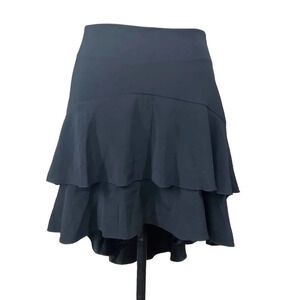 Rinascimento‎ Ruffle High Low Skirt Black Size XS